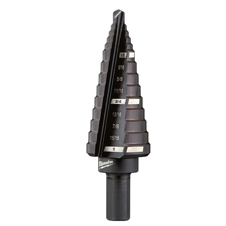 Milwaukee #8 Step Drill Bit 1/2 in. - 1 in. x 1/16 in.