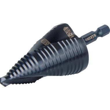 Klein Tools 7/8in to 1-3/8in Quick Release Sprial Flute Step Drill Bit, large image number 10