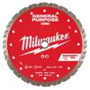 Milwaukee DIAMOND MAX 9 Inch Turbo Rim Diamond Blade for Concrete, Stone, and Brick, small image number 1