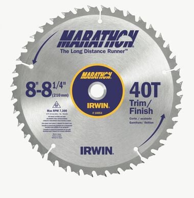 Irwin 8-1/4In 40T Marathon Saw Blade, large image number 0