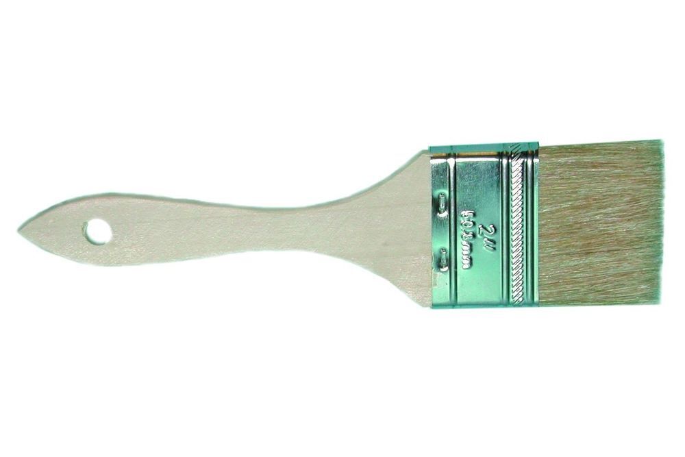 Magnolia Brush 3 x 1 1/2 Inch White Natural Bristle Low Cost Paint Chip Brush, large image number 1