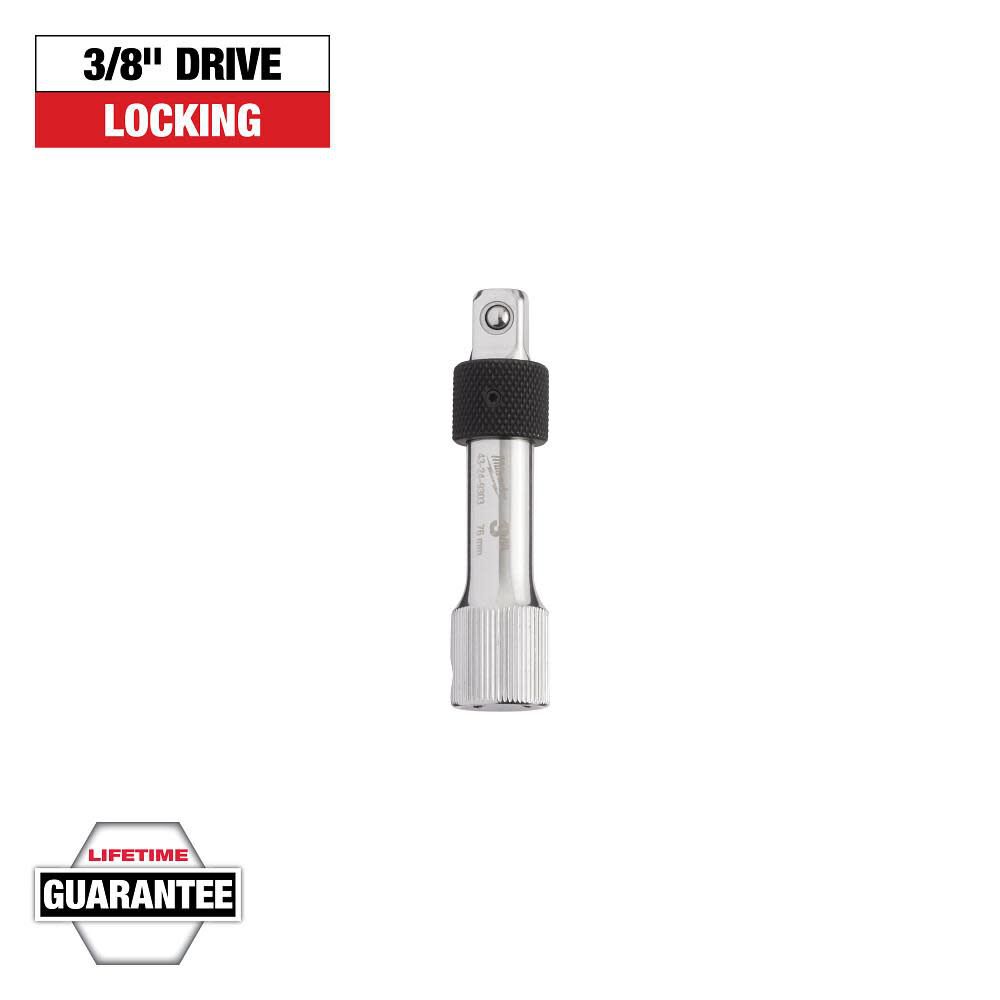Milwaukee 3/8 Inch Drive 3 Inch Locking Extension, large image number 12