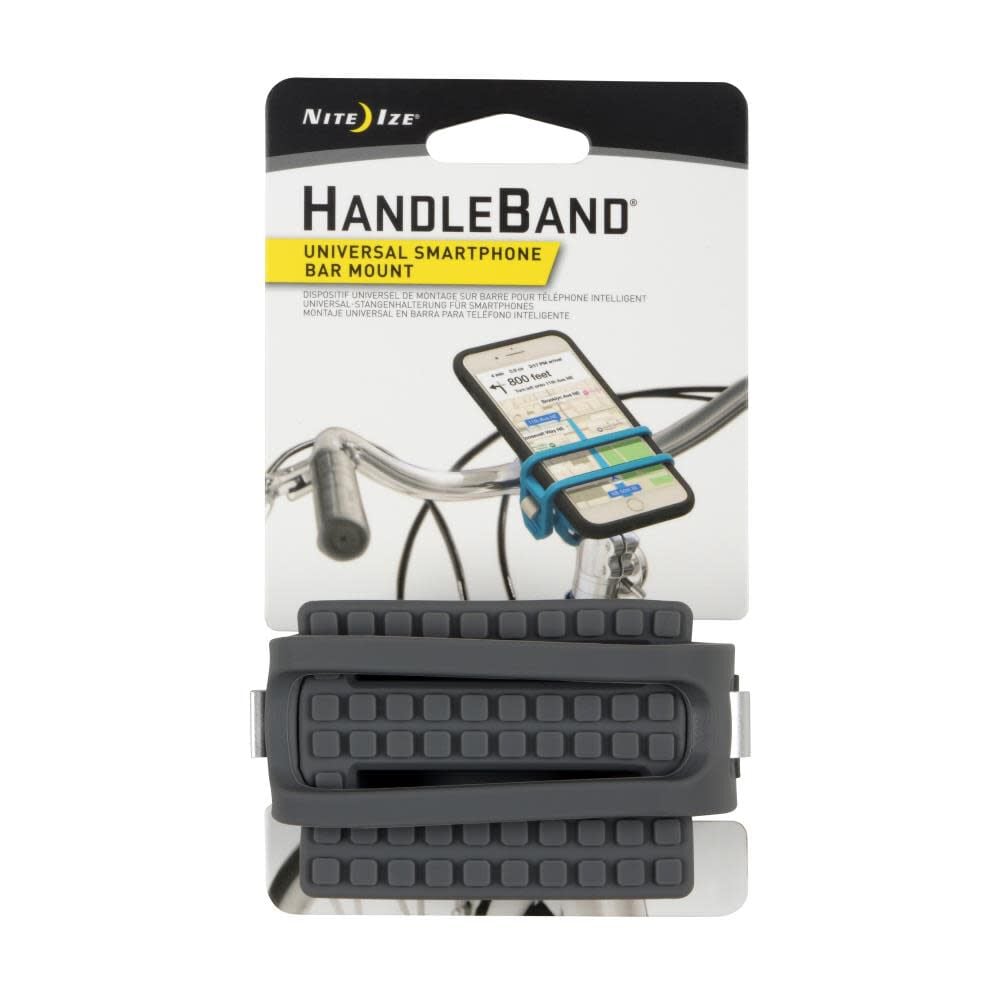 Nite Ize HandleBand Universal Smartphone Bar Mount – Charcoal – HDB2-09-R3