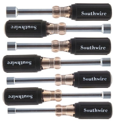Southwire 7-Piece Hollow-Shaft Nut Driver Set with 3in Shanks