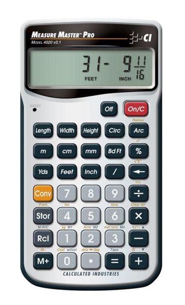 Calculated Industries Measure Master Pro Feet-Inch-Fraction and Metric Calculator