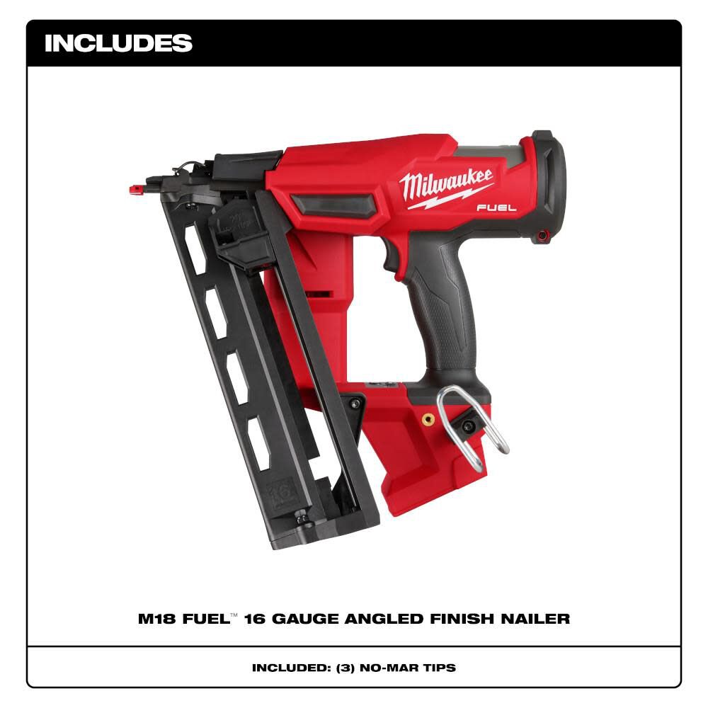 milwaukee m18 fuel 16 gauge angled finish nailer bare tool 2841 20 hero 1