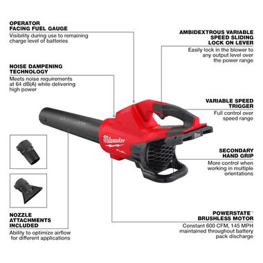 Milwaukee M18 FUEL Dual Battery Blower (Bare Tool), large image number 3