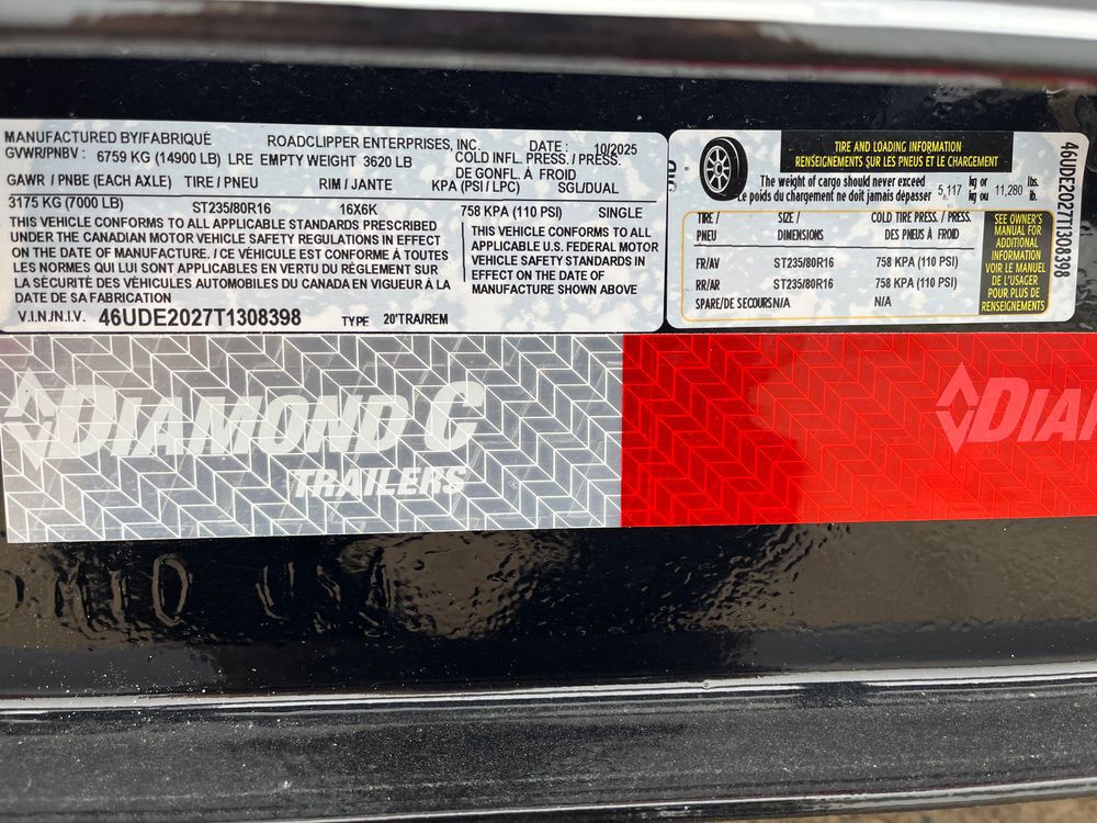 Diamond C LPX 20 Ft 14900 GVWR Low Profile Equipment Trailer, large image number 8