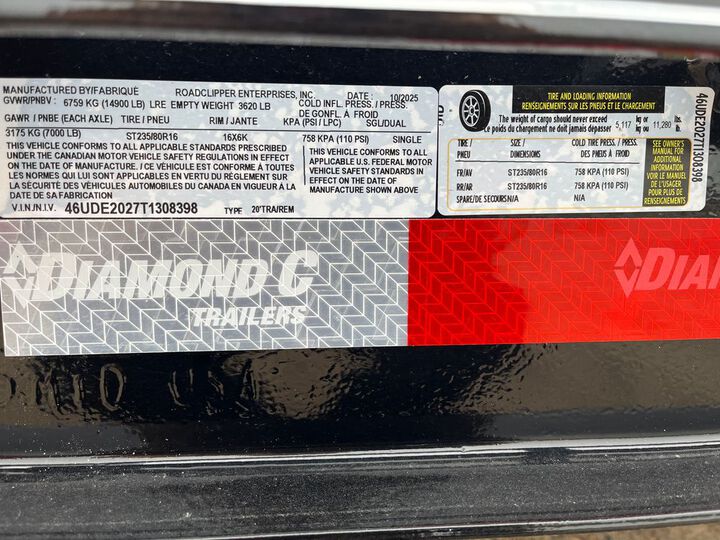 Diamond C LPX 20 Ft 14900 GVWR Low Profile Equipment Trailer, large image number 7