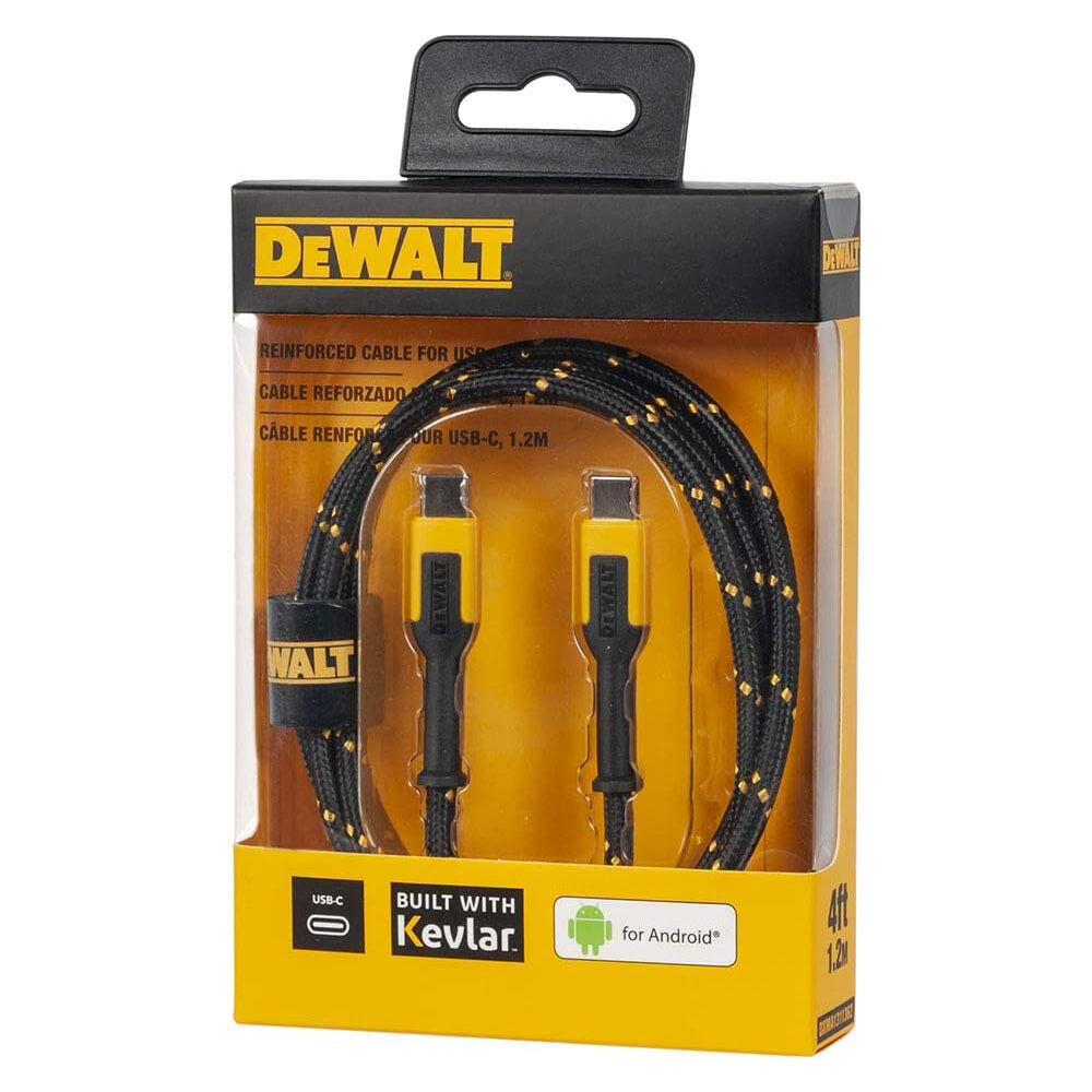 DEWALT Phone Charger USB-C Reinforced Braided Cord 4', large image number 2
