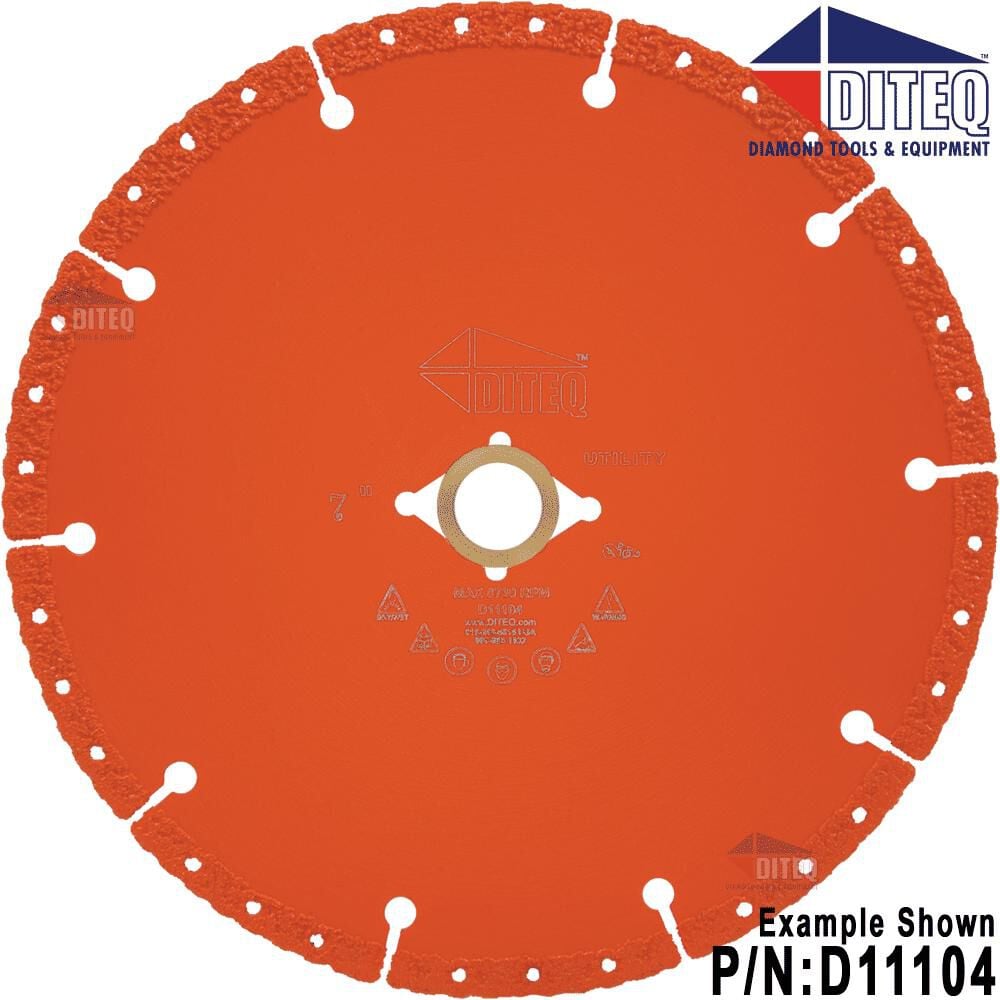 Diteq D-23 Rescue 7 Inch Premium Segmented Rim Diamond Blade for Metal and Ductile Iron Pipe, large image number 1