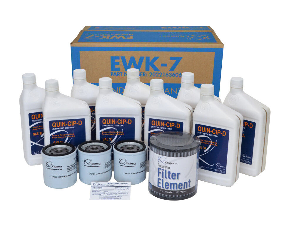 Quincy Extended Warranty & Maintenance Kit for QP 10 HP Pressure Lubricated Reciprocating Compressors, large image number 1