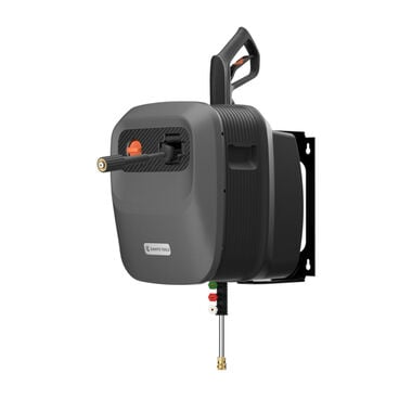 Giraffe Tools 1/2 Inch x 65 Foot Dark Grey Garden Hose Reel with Metal Bracket