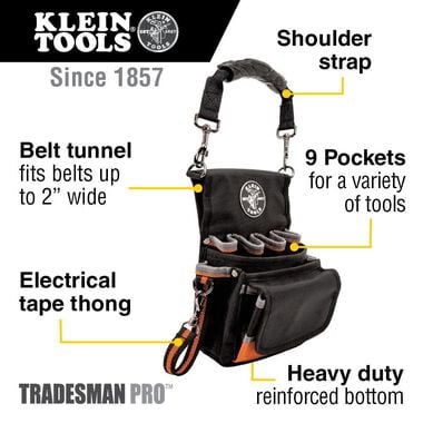 Klein Tools Tradesman Pro 9 Pocket Tool Pouch, large image number 1