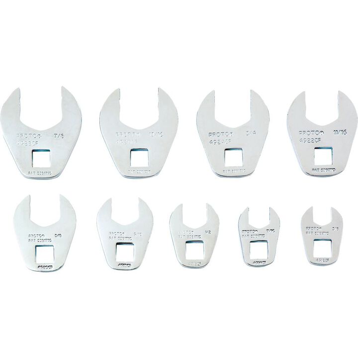 Proto 3/8 in Drive 9 Piece Crowfoot Wrench Set