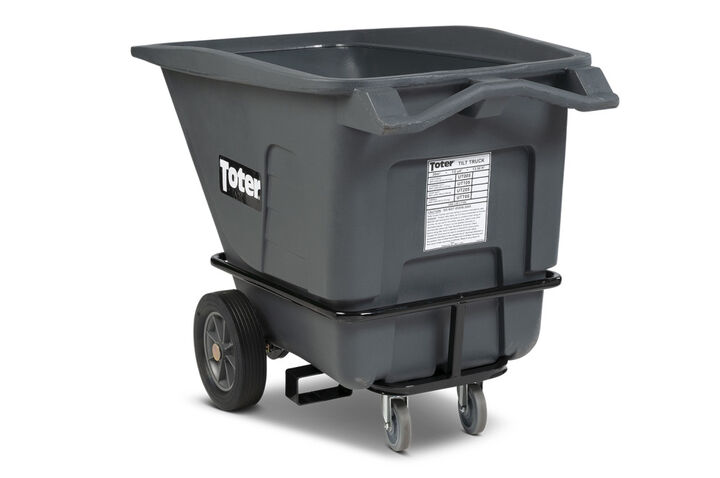 Toter 1/2 Cubic Yard 1200 lbs Capacity Heavy Duty Tilt Truck Gray, large image number 5