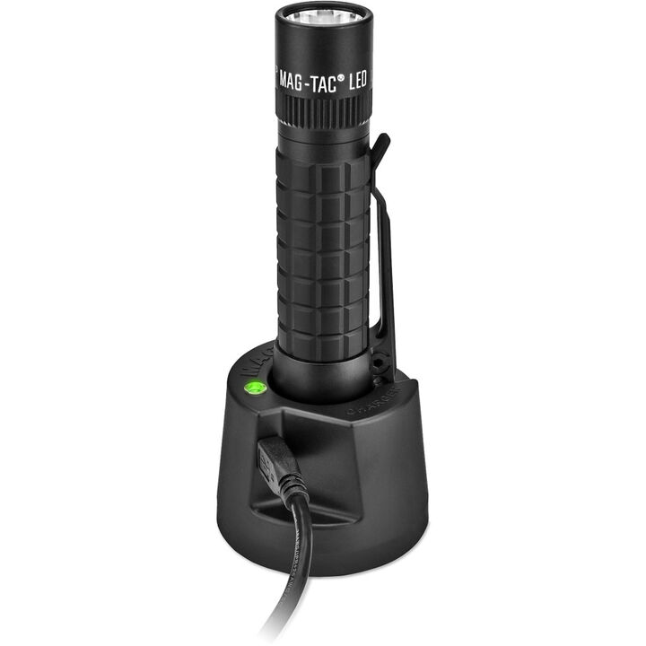 Maglite 671 Lumens Rechargeable Battery-Powered LED Flashlight with Bezel, Black