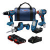 Bosch 18V 4-Tool Combo Kit, small image number 1