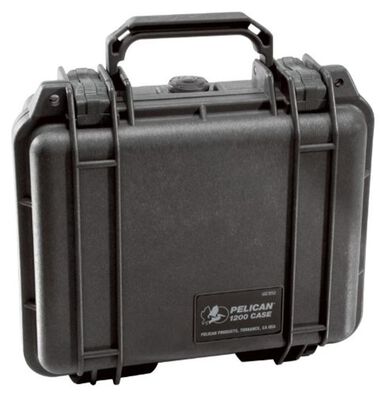 Pelican 1200 Black Hard Case 9.25In x 7.12In x 4.12In ID, large image number 1