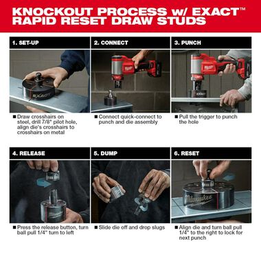 Milwaukee M18 FORCE LOGIC 10-Ton Knockout Tool 1/2 in. to 4 in. Kit, large image number 6