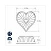 Nordic Ware 10-1/2 Inch Cast Aluminum 10 Cup Elegant Heart Bundt Pan Toffee, small image number 5