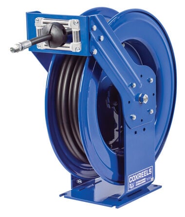 Coxreels Hose Reel Supreme Duty Spring Rewind for Air/Water/Oil 1in ID 50' Hose 1250 PSI