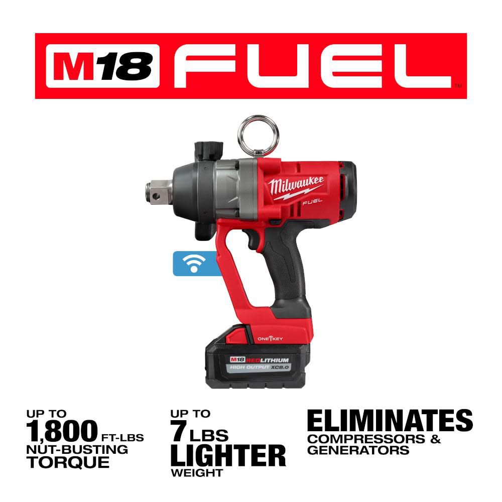 Milwaukee M18 FUEL 1inch High Torque Impact Wrench with ONE-KEY Kit, large image number 4