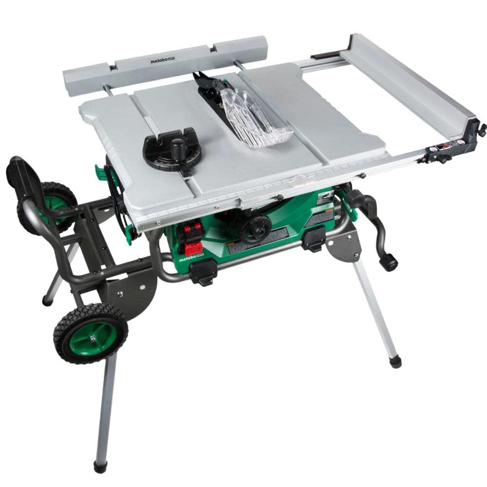 Metabo HPT 10in Jobsite Table Saw with Fold Roll Stand - C10RJSM