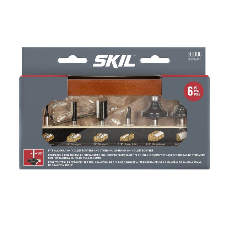 SKIL Promotional Router Bit 6 Piece Set with Instructions, large image number 2