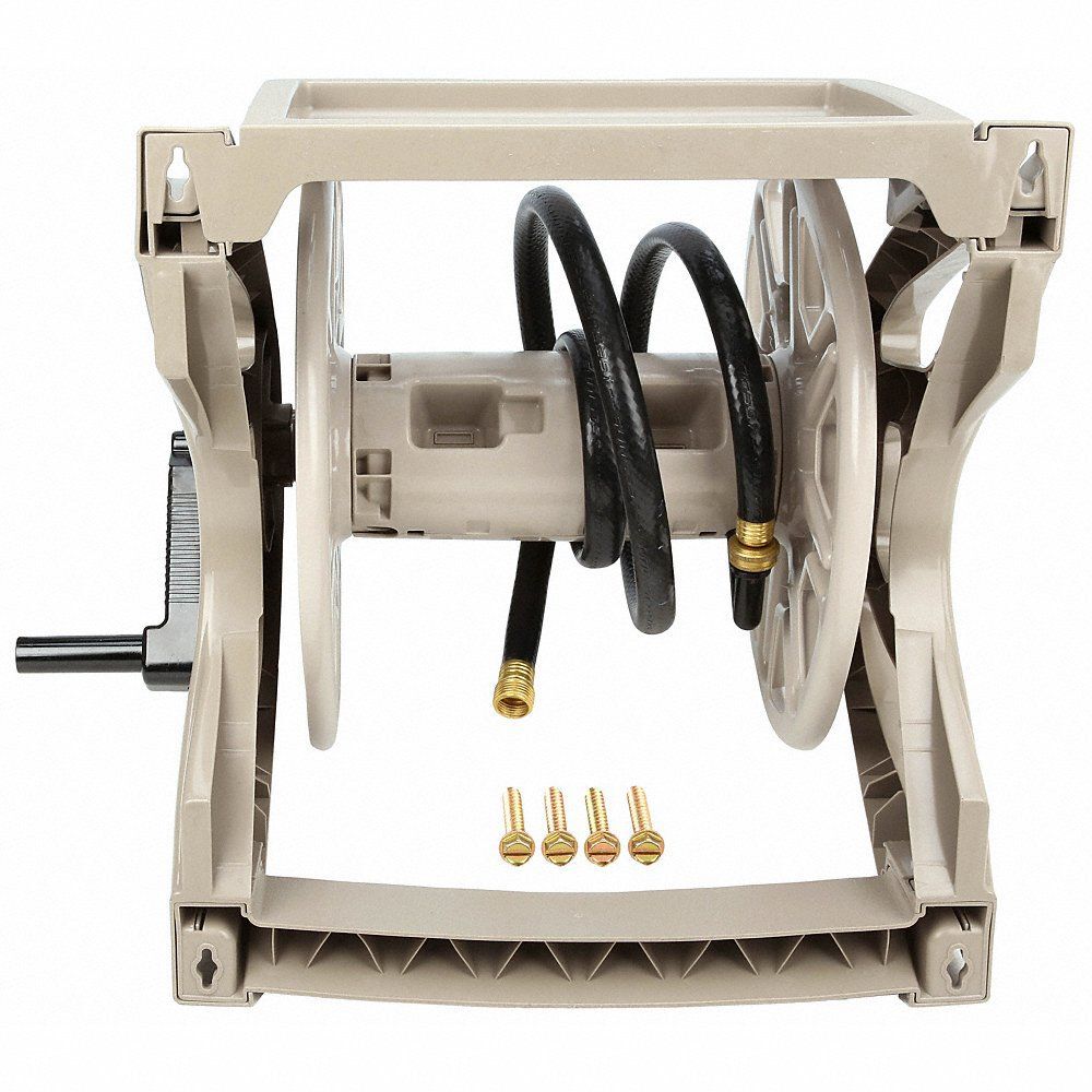 Suncast 200 Ft. Resin Retractable Wall Mounted Hose Reel, Taupe, large image number 2