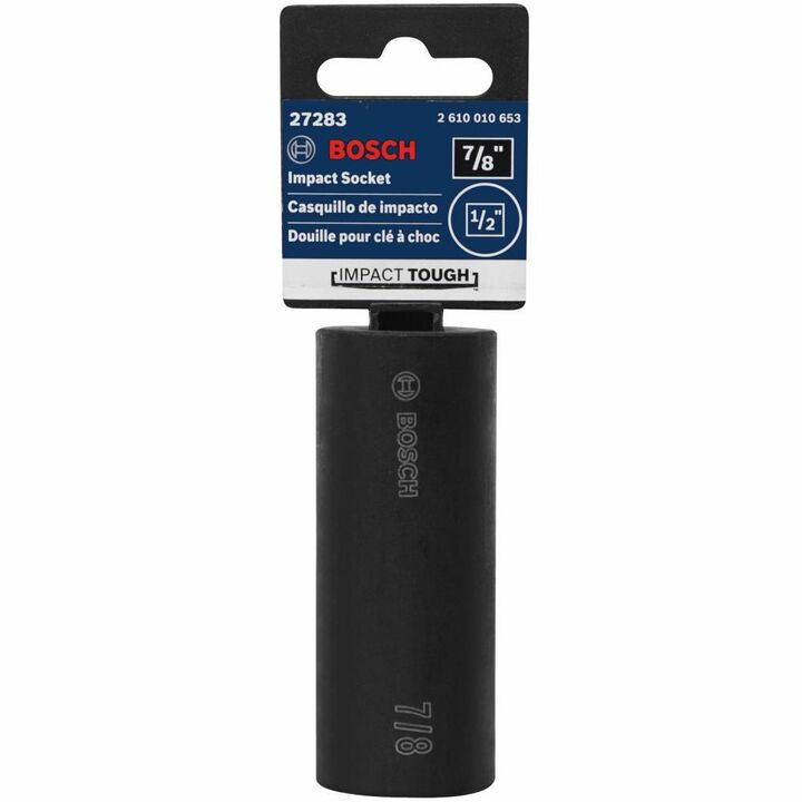 Bosch 7/8in Impact Tough Deep Well Socket 1/2in Shank, large image number 1