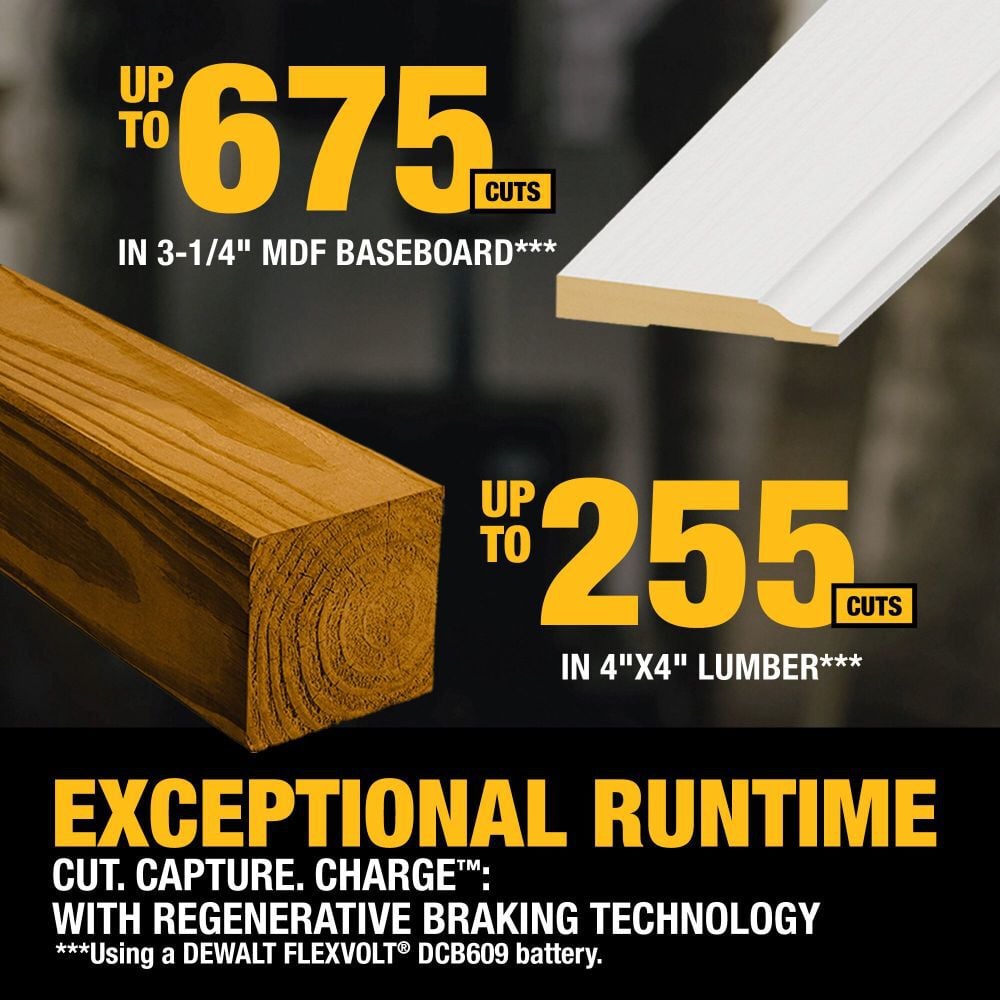 DEWALT 12 Inch 60V Sliding Miter Saw Kit & Compact Miter Saw Stand Bundle, large image number 5