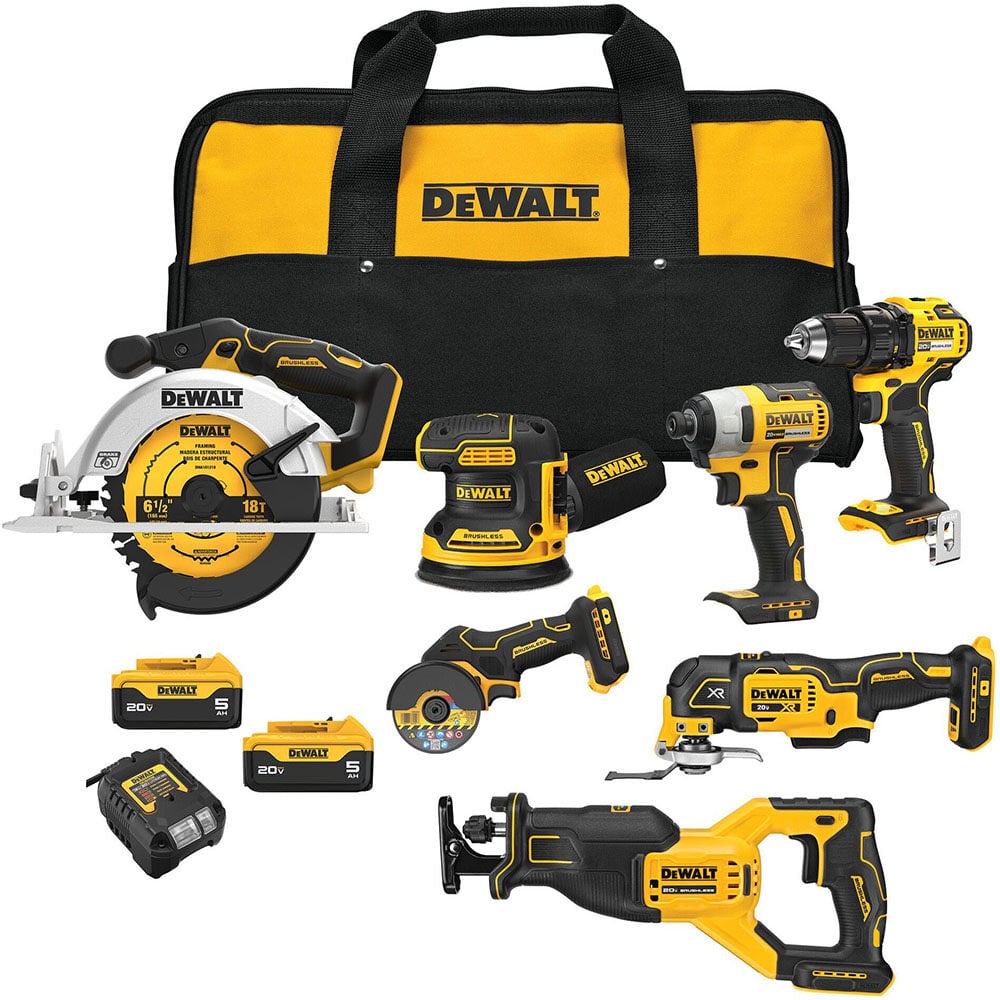DEWALT 20V MAX Brushless Site Ready 7-Tool Combo Kit - DCK730P2