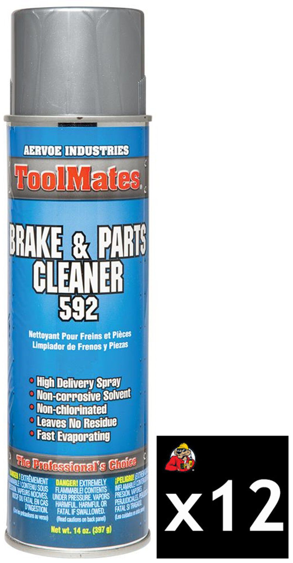 Aervoe Parts & Brake Cleaner 12 Pack, large image number 1