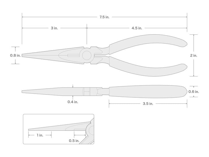 Tekton 7 Inch Long Nose Pliers, large image number 6