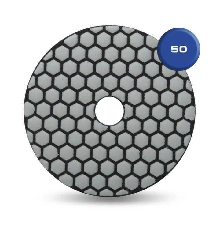 Rubi Tools Resin Dry Polishing Pad 50 Grit 4 In., large image number 1