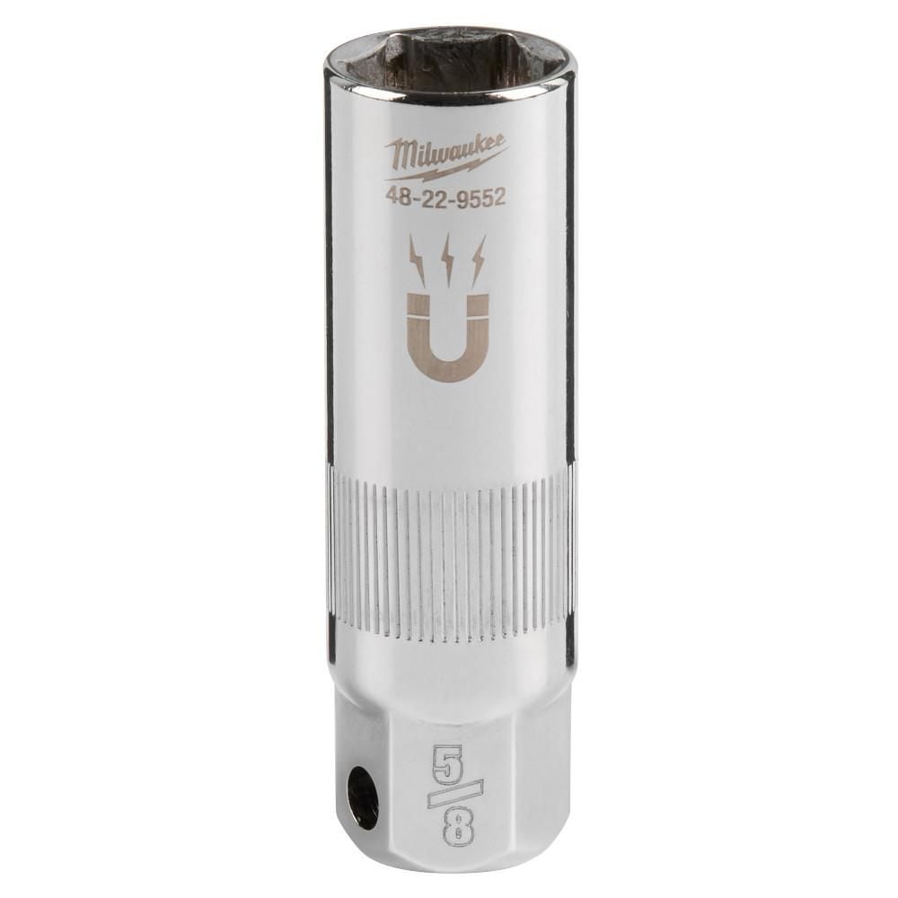 Milwaukee 3/8in Drive 5/8in Magnetic Spark Plug Socket, large image number 1