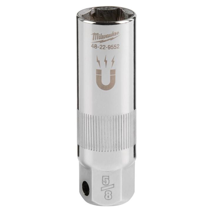 Milwaukee 3/8in Drive 5/8in Magnetic Spark Plug Socket, large image number 0