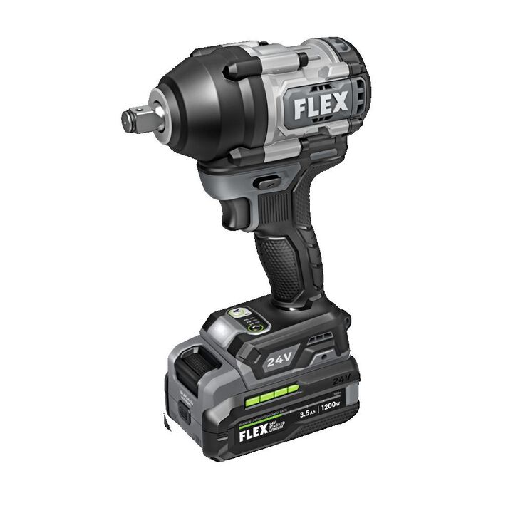 FLEX 24V Cordless 1/2 Inch Mid Torque Impact Wrench Stacked Lithium Kit, large image number 3