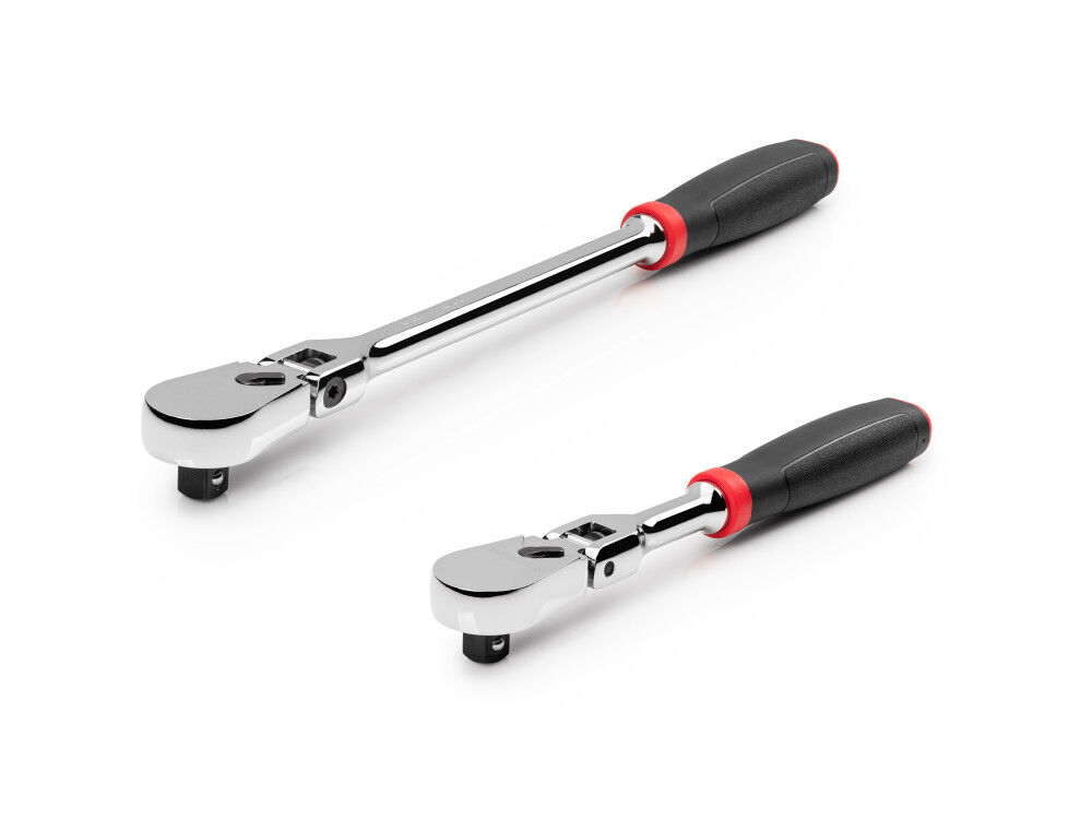 Tekton 3/8 Inch Flex Head Non-QR Comfort Grip Ratchet Set, 8, 12 Inch, 2 Pieces, large image number 2