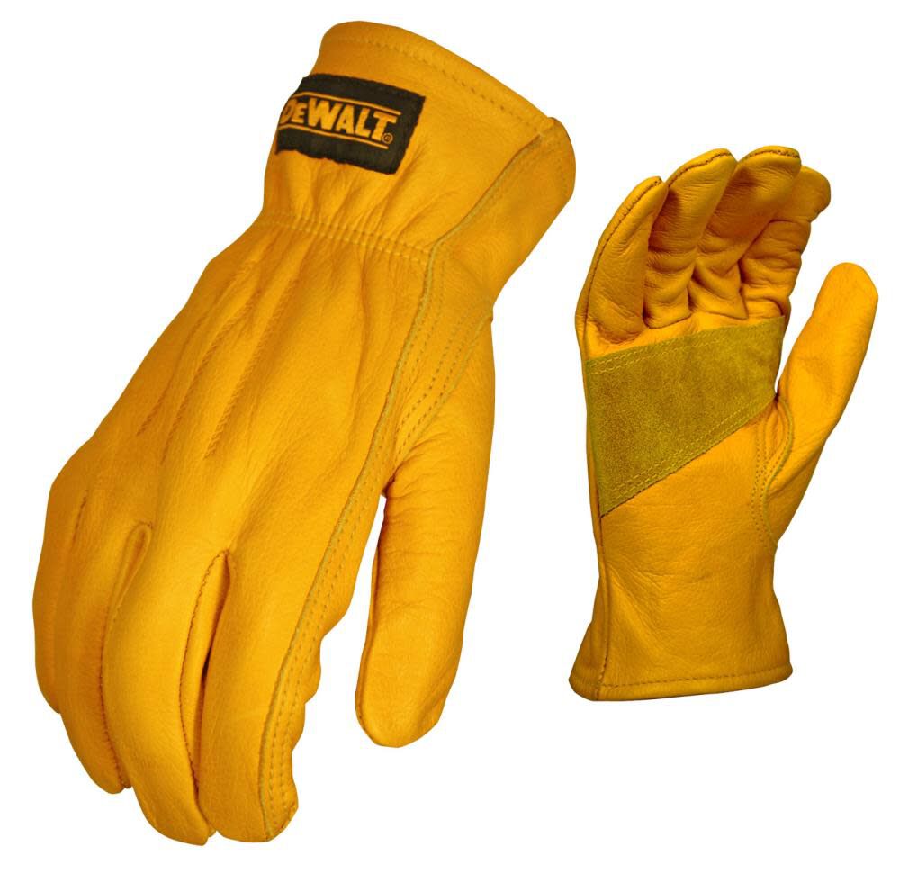 DEWALT Leather Driver Glove Premium AB Grade Yellow XL, large image number 1