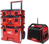 Milwaukee M18 Bluetooth Jobsite Radio + Charger & Packout Tool Box Set Bundle, small image number 1