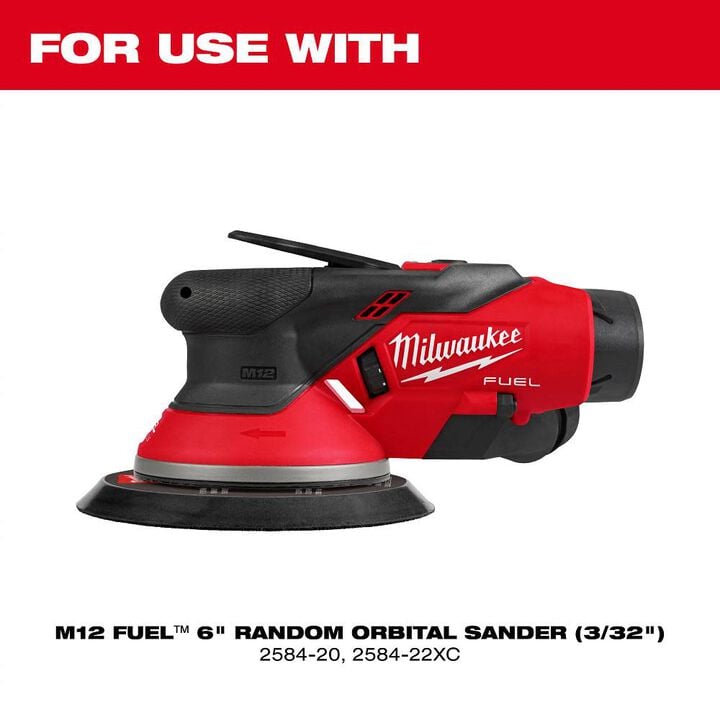 Milwaukee 6 Inch Pressure Sensitive Adhesive Sander Backing Pad  Soft, large image number 1