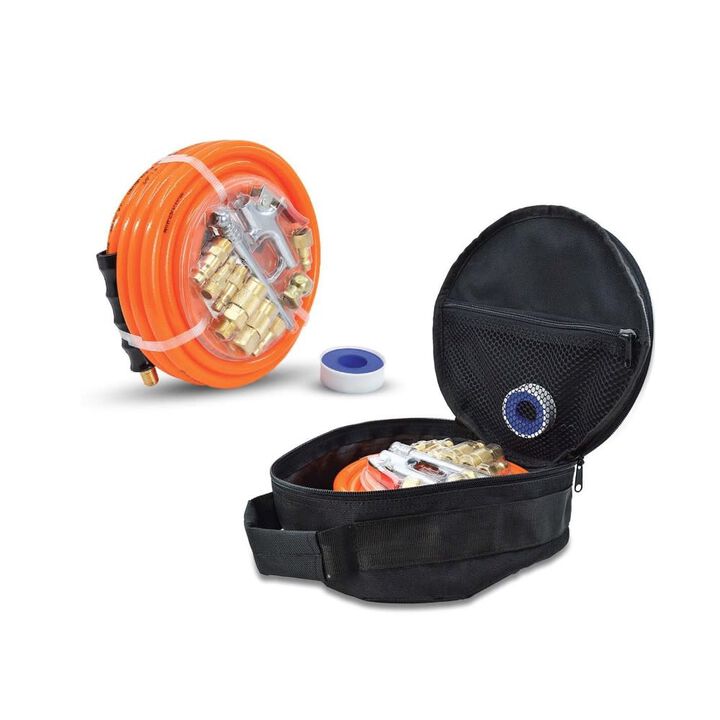 BluBird 3/8 Inch x 50 Ft PVC Air Hose Kit 10 Pieces, large image number 1