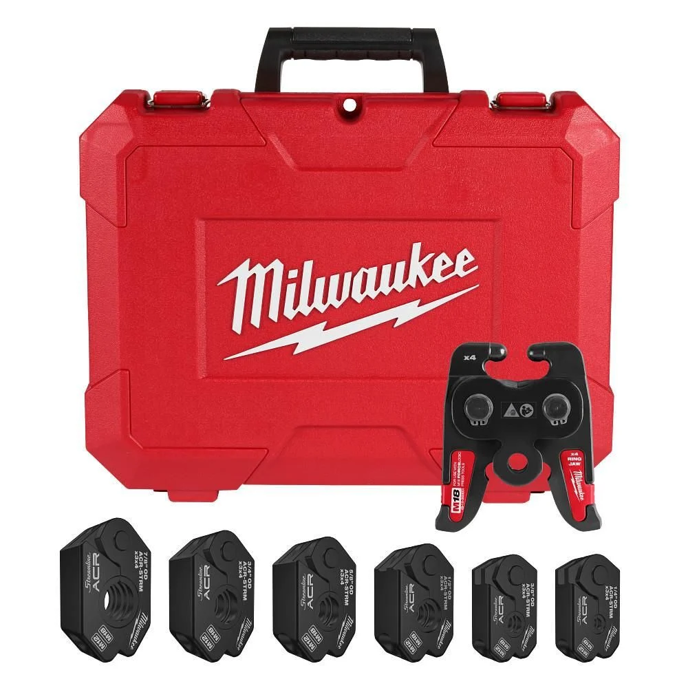 Milwaukee 1/4 Inch - 7/8 Inch Streamline ACR Pivoting Press Ring Kit for M18 FORCE LOGIC Press Tool, large image number 1