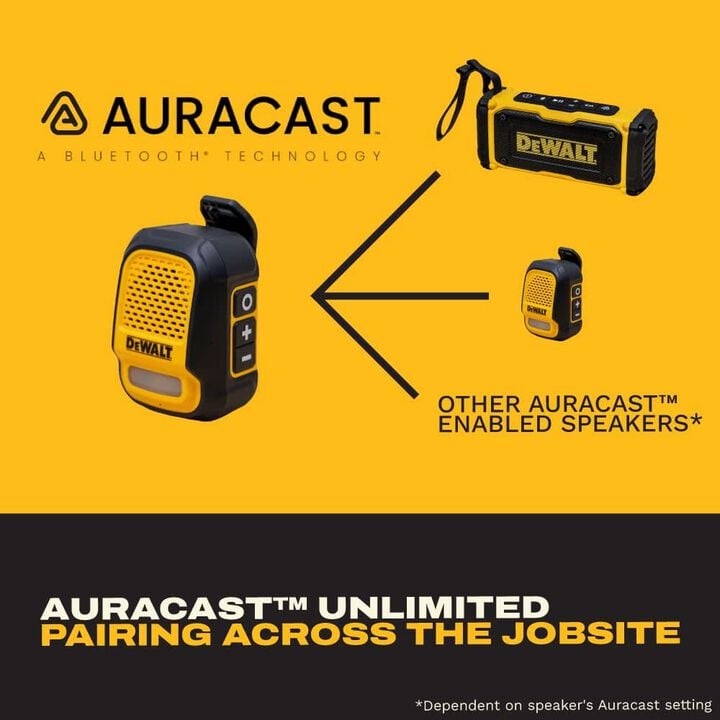 DEWALT Gen 2 Wearable Bluetooth Speaker with LED Light, large image number 5