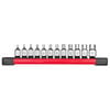 Milwaukee 1/4 Inch Drive Low-Profile Hex Bit Socket Set SAE 12 Pieces, small image number 1