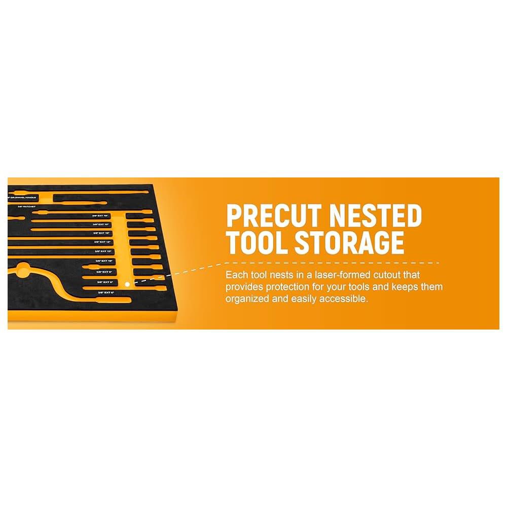 GEARWRENCH 89 Piece 1/4 Inch Metric and 68 Piece 1/4 Inch SAE Socket Set Bundle with Tray, large image number 20