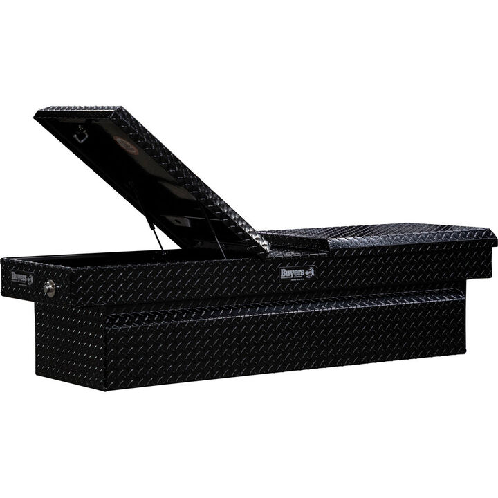 Buyers Products Company 23x20x71 Inch Gloss Black Diamond Tread Aluminum Gull Wing Truck Box, large image number 3