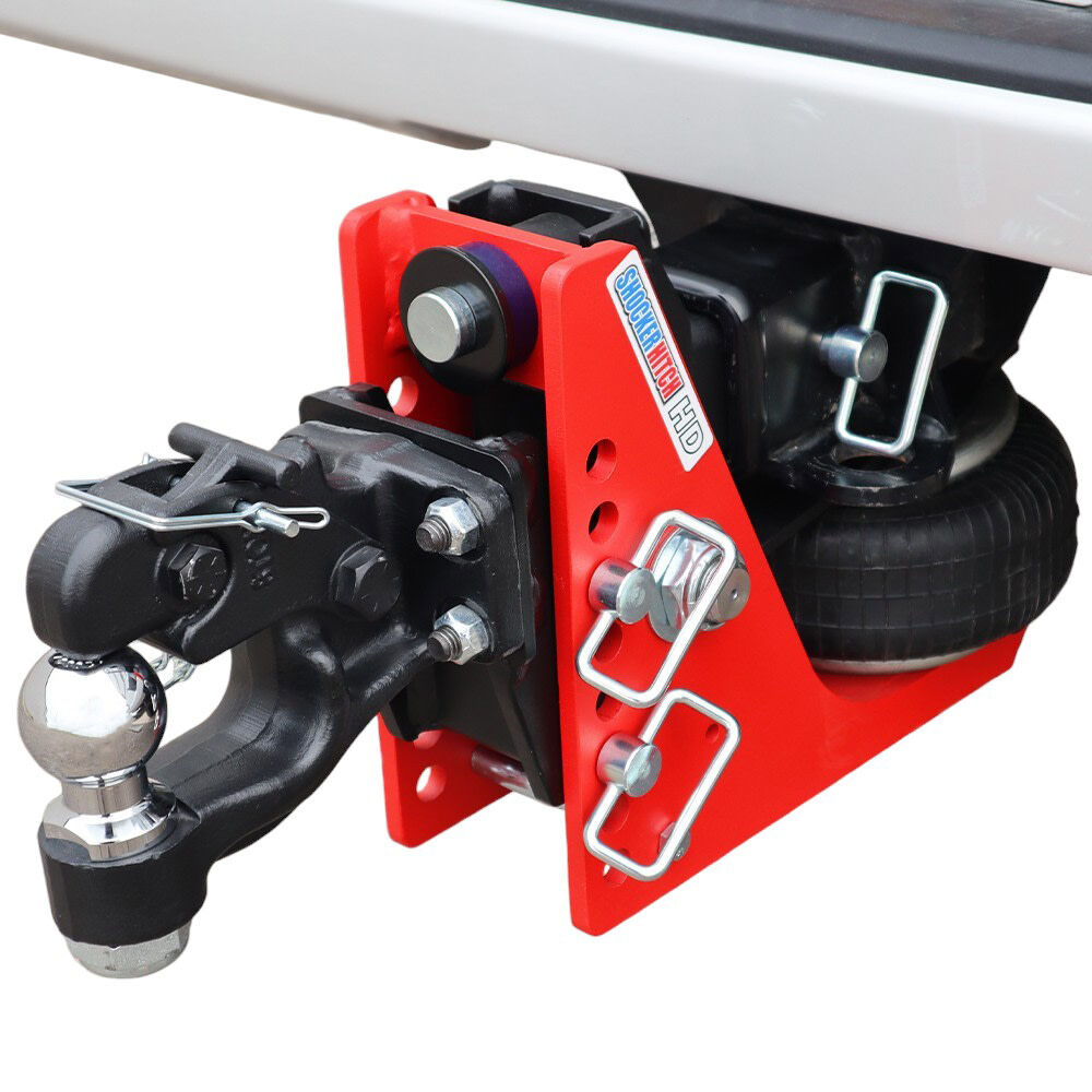 Shocker Hitch HD 20K 2.5 Inch Air Hitch with 16K Pintle & 2 Inch Ball, large image number 1